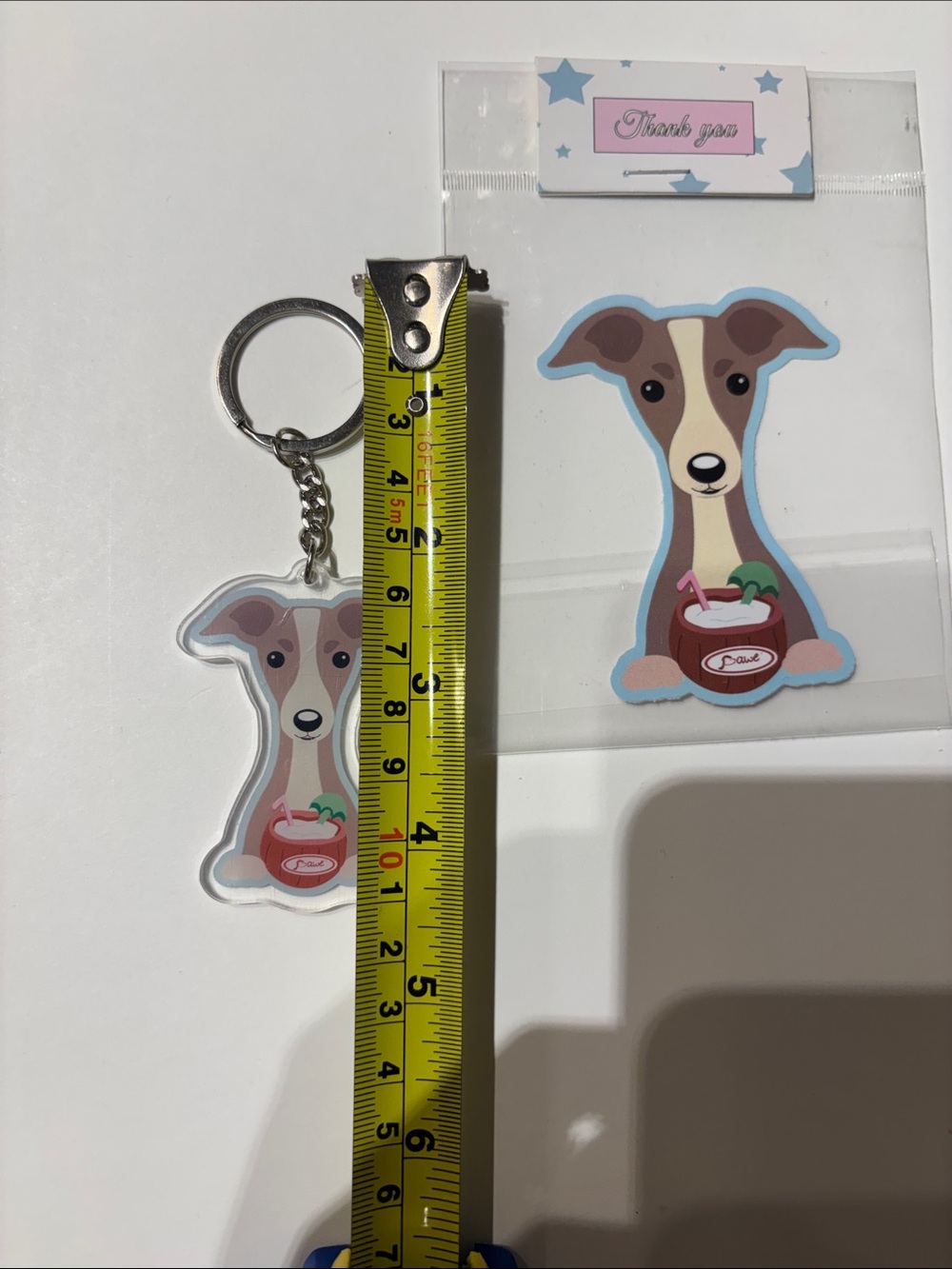 Italian Greyhound Keychain and Sticker Set - Picture 5 of 7